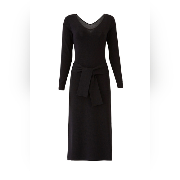 Charli Black Knit Vikki Midi Tie Waist Dress - Picture 4 of 10
